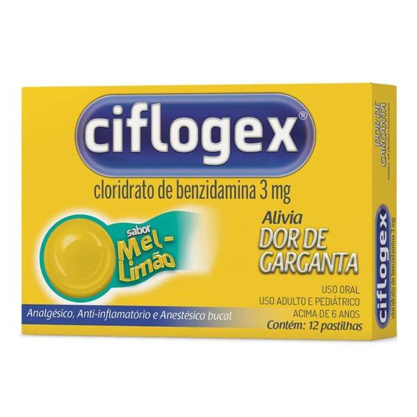 Ciflogex Pastilhas Mel e Limão C/12 - Cimed