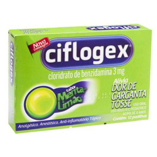 Ciflogex Pastilhas Menta e Limão C/12