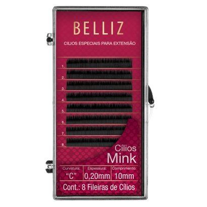 Cílios para Alongamento Belliz - Mink C 020 10mm 1 Un