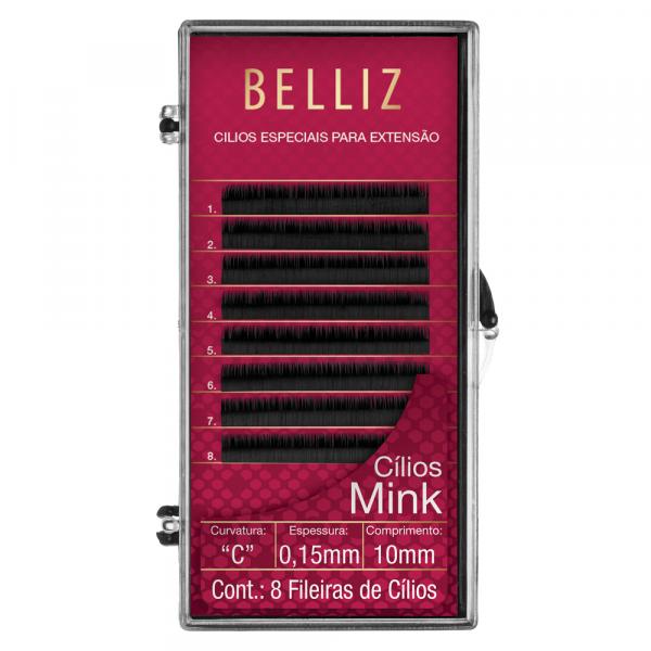 Cílios para Alongamento Belliz - Mink C 015 10mm
