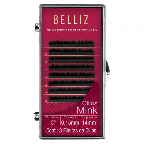 Cílios para Alongamento Belliz - Mink C 015 14mm