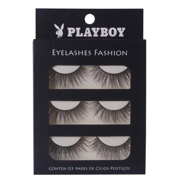 Cílios Postiços Eylashes Fashion Playboy 3 Pares - Playboybeauty