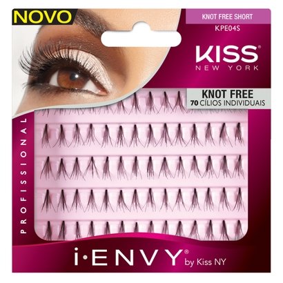 Cílios Postiços Kiss New York - I-Envy Individual Sem Nó Curto Multi-Pack