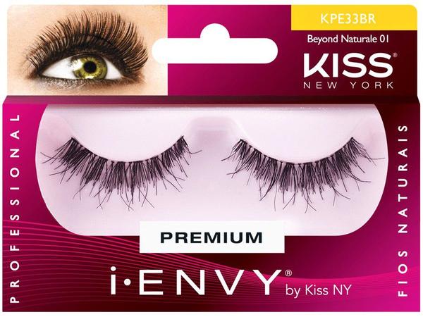 Cílios Postiços Volumoso I-Envy By Kiss NY - Premium Beyond Naturale 01 1 Par