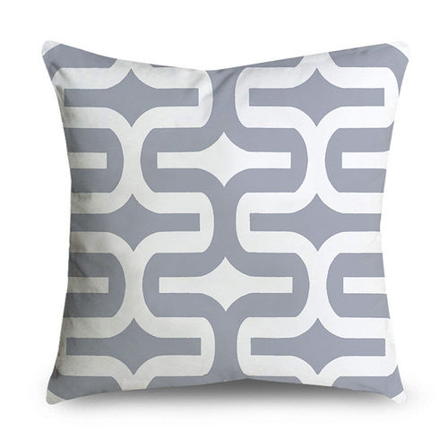 Cinza padrão geométrico impressão fronha para o sofá Decor
