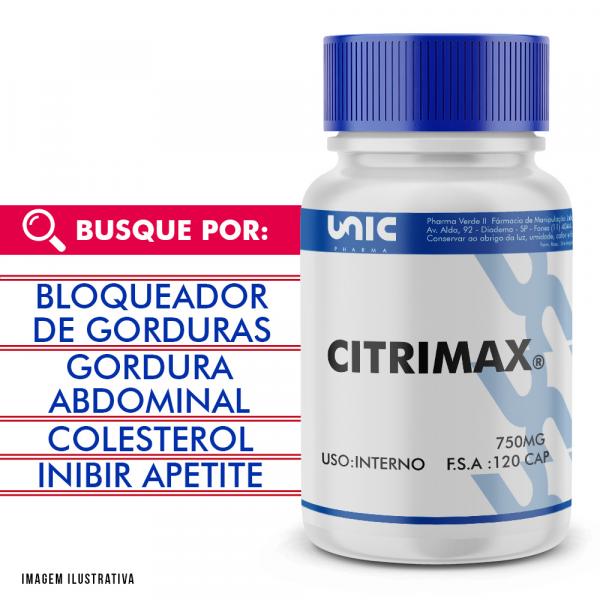 Citrimax 750mg 120 Cáps - Unicpharma