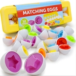 Classificador de cores e formas Conjunto de ovos combinados Educacional Aprender Puzzle Game Toy Kid Gift