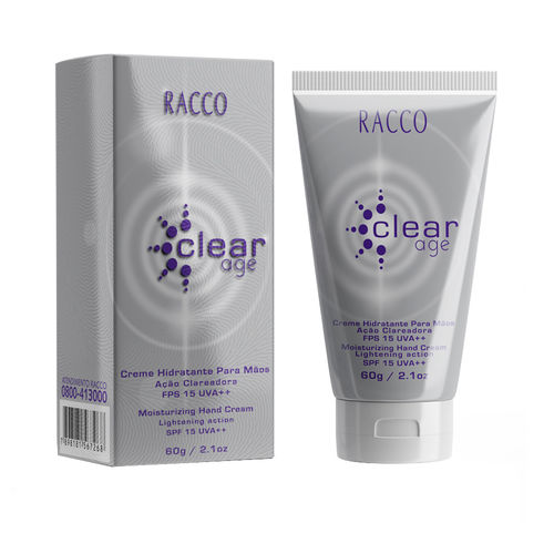 Clear Age Hidratante para Mãos com Ação Clareadora Racco 60g
