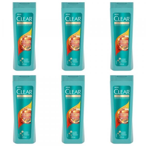 Clear Anticaspa Antipoluição Shampoo 200ml (Kit C/06)
