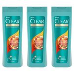 Clear Anticaspa Antipoluição Shampoo 200ml (kit C/03)