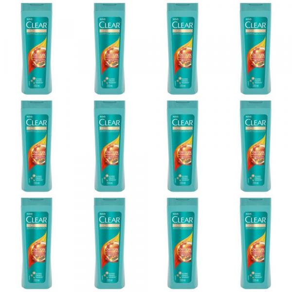 Clear Anticaspa Antipoluição Shampoo 200ml (Kit C/12)