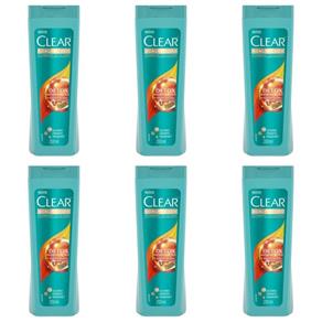 Clear Anticaspa Antipoluição Shampoo 200ml - Kit com 06