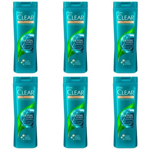 Clear Anticaspa Detox Diário Shampoo 200ml (kit C/06)