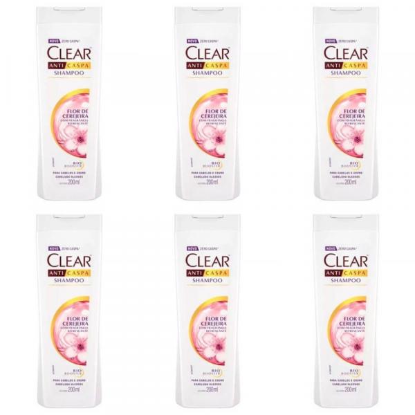 Clear Anticaspa Flor de Cerejeira Shampoo 200ml (Kit C/06)