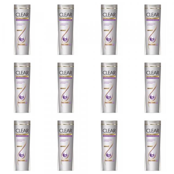 Clear Anticaspa Hidratação Intensa Shampoo 200ml (Kit C/12)