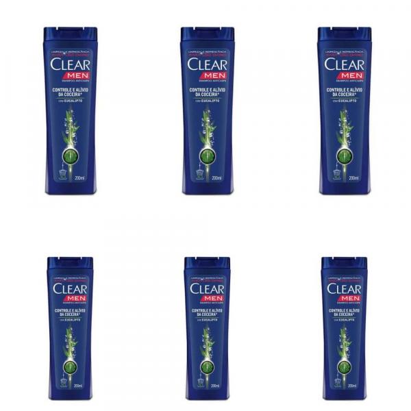 Clear Men Alívio da Coceira Shampoo 200ml (kit C/06)