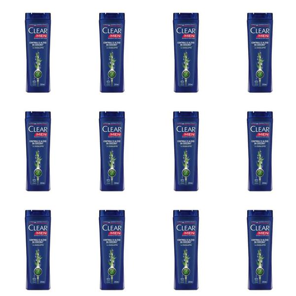 Clear Men Alívio da Coceira Shampoo 200ml (Kit C/12)