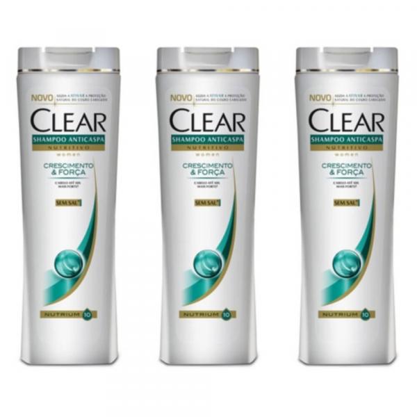 Clear Men Crescimento e Força Shampoo 200ml (Kit C/03)