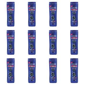 Clear Men Limpeza Profunda Shampoo 200ml - Kit com 12