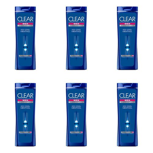 Clear Menthol Shampoo Masculino 200ml (kit C/06)