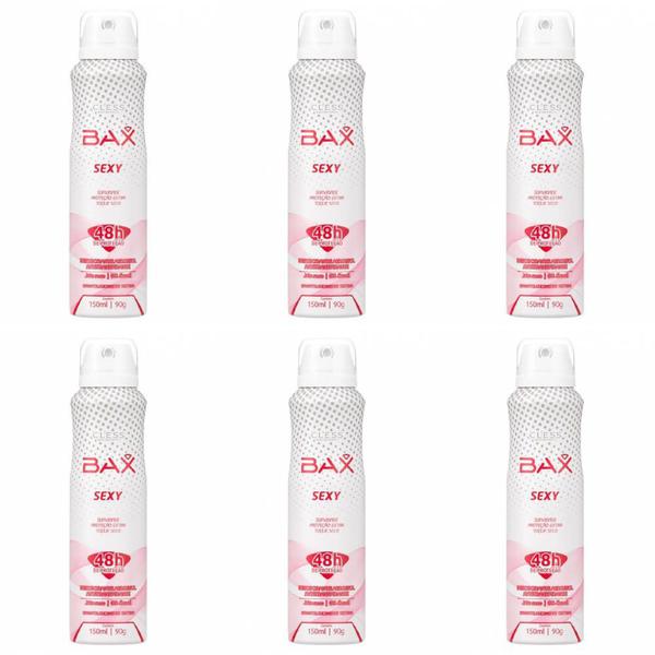 Cless Bax Sexy Antitranspirante Feminino Desodorante Aerossol 150ml (Kit C/06)