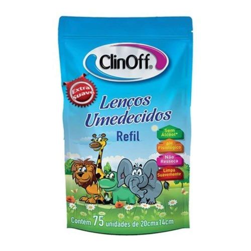 Clin Off Lenços Umedecidos Infantil Refil C/75 (kit C/06)