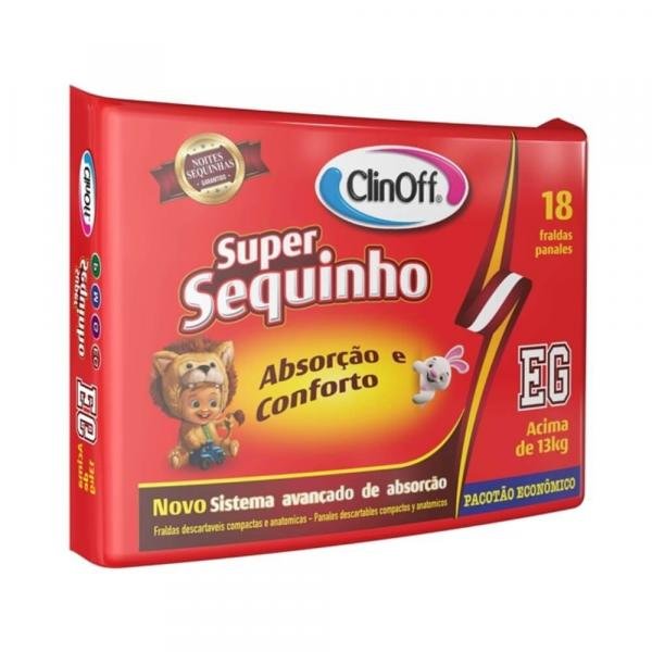 Clin Off Super Sequinho Econômica Fralda Infantil XG C/18