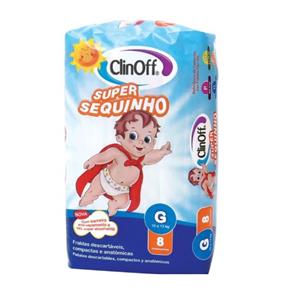 Clin Off Super Sequinho Fralda Infantil G com 8