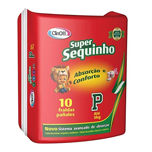 Clin Off Super Sequinho Fralda Infantil PP C/10