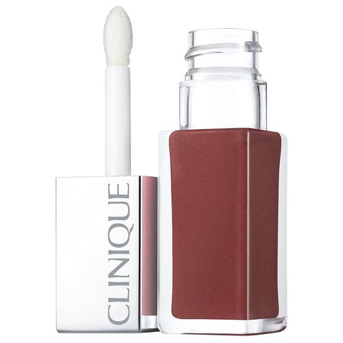 Clinique Pop Lacquer Lip Colour + Primer 1 Cocoa Pop - Batom Líquido Espelhado 6,5g