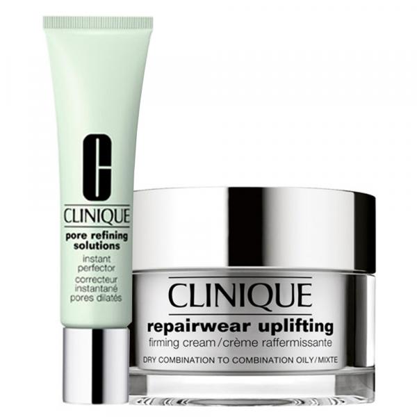 Clinique Redutor de Poros + Firmador Facial Kit - Pore Refining Solutions Instant Perfector + Repairwear Uplifting Firming Cream