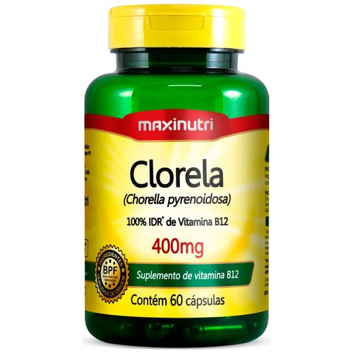 Clorela - 400mg - 60 Cápsulas - Maxinutri