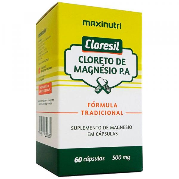 Cloresil Cloreto Magnésio P a 500mg Maxinutri 60 Cápsulas