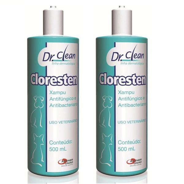 Cloresten Shampoo Antibacteriano Dr. Clean - 500 Ml - COMBO 2 UNIDADES - Agener União