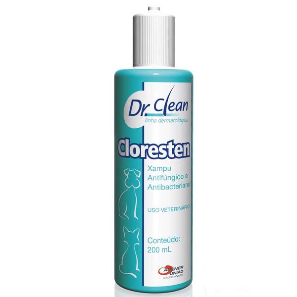 Cloresten Shampoo Fungos e Bactérias 200ml Dr. Clean - Agener União