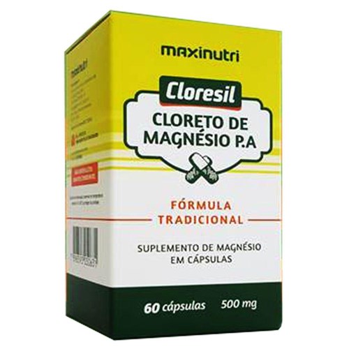 Cloreto de Magnesio Cloresil 500Mg 60 Capsulas Maxinutri