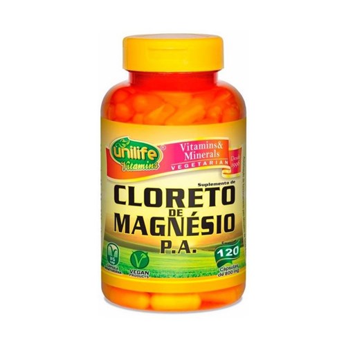 Cloreto de Magnésio P.A. - 120 Cápsulas - Unilife