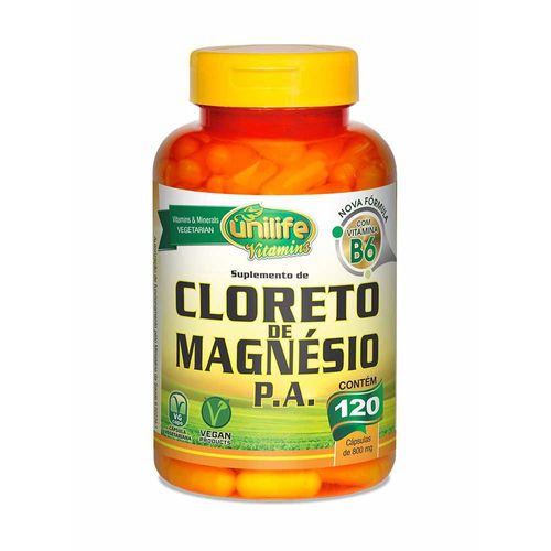 Cloreto de Magnésio P.A - Unilife - 120 Cápsulas de 800mg