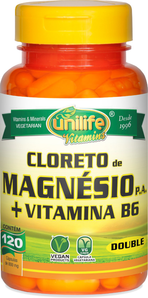 Cloreto de Magnésio P.A. Unilife 120 Capsulas + Vitamina B6