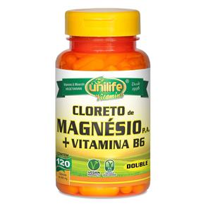 Cloreto de Magnésio P.A + Vitamina B6 (800mg) 120 Cápsulas Vegetarianas - Sem Sabor - 800 G
