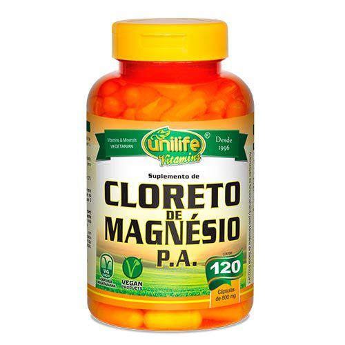 Cloreto de Magnésio Pa 120 Cápsulas 800mg - Unilife
