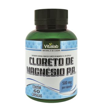 Cloreto de Magnésio Pa 500mg Vitalab 60 Cápsulas
