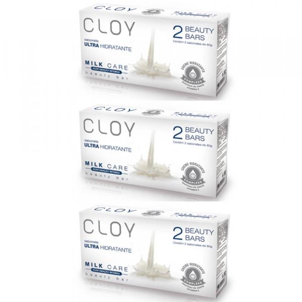Cloy Estojo Milk Care Sabonetes 2x80g (Kit C/03)