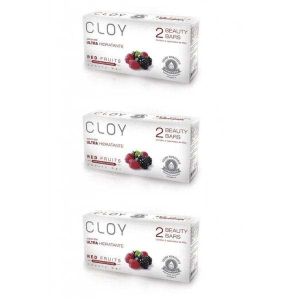 Cloy Estojo Red Fruits Sabonetes 2x80g (Kit C/03)