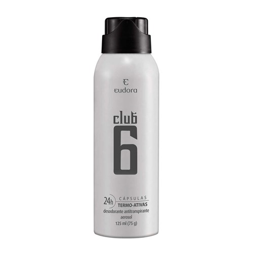 Club 6 Desodorante Antitranspirante Aerosol Masculino 125ml
