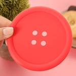 Coaster Silicone Placemat Isolamento Térmico botão redondo Forma bonito para Caneca de vidro