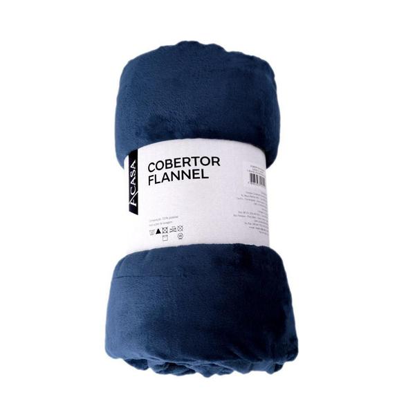 Cobertor Flannel Casal Azul - A/CASA