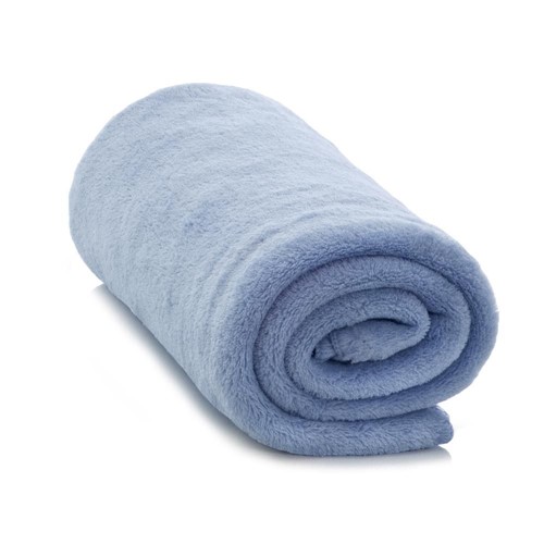 Cobertor Microfibra Liso Queen Azul Camesa