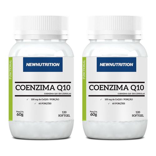 Coenzima Q10 100mg - 2 Un de 120 Cápsulas - NewNutrition