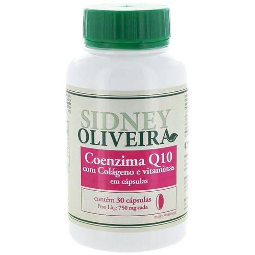 Coenzima Q10 + Colágeno + Vitaminas 750 Mg - Sidney Oliveira 30 Cápsulas